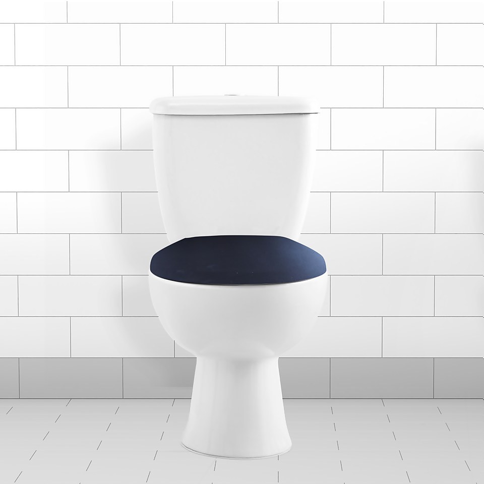 Homebase Wooden Toilet Seat - Black