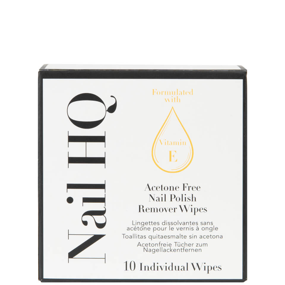 Nail HQ Acetone Free Polish Remover Wipes - Pack of 10