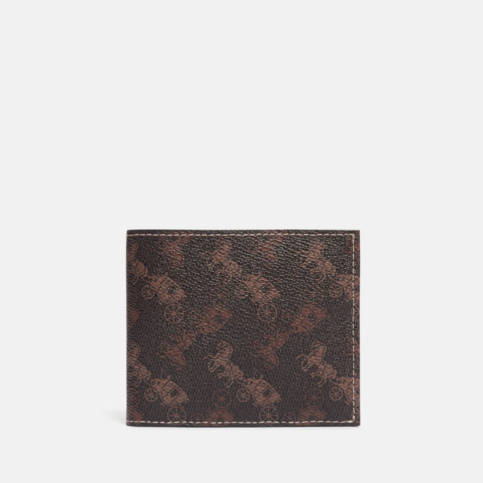 Coach Horse and Carriage Coated-Canvas Double Billfold Wallet