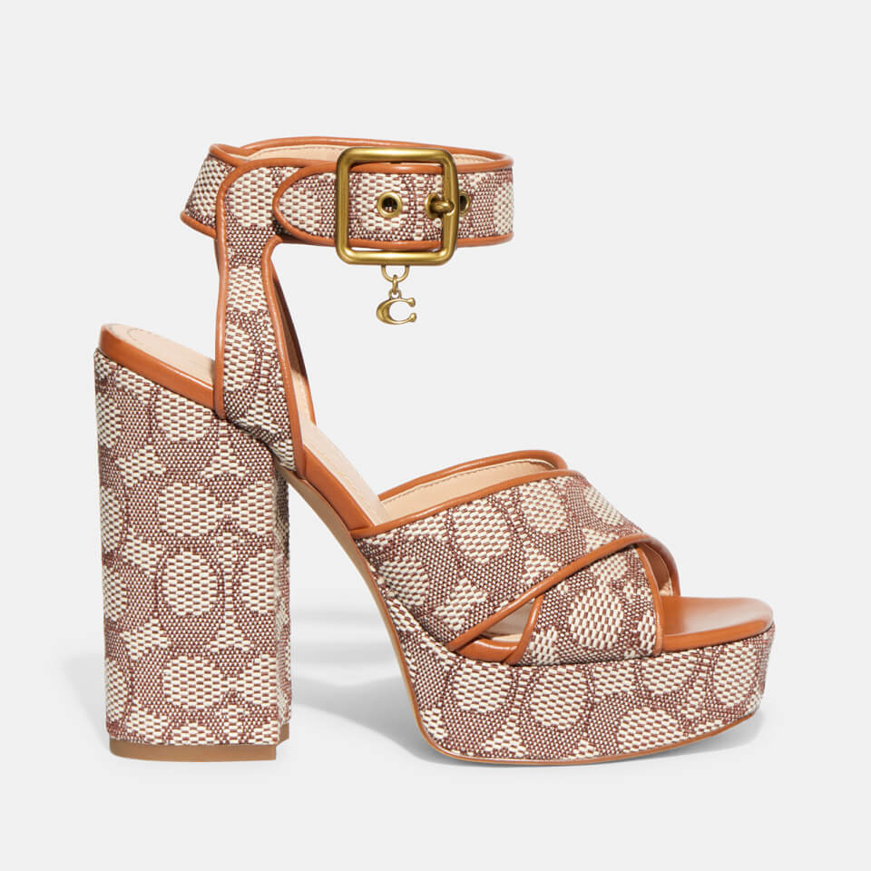Coach Women's Nelly Jacquard Platform Sandals - UK 4