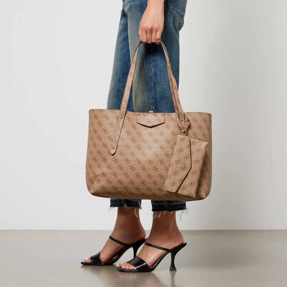 Guess Women's Eco Brenton Monogram Faux Leather Tote Bag