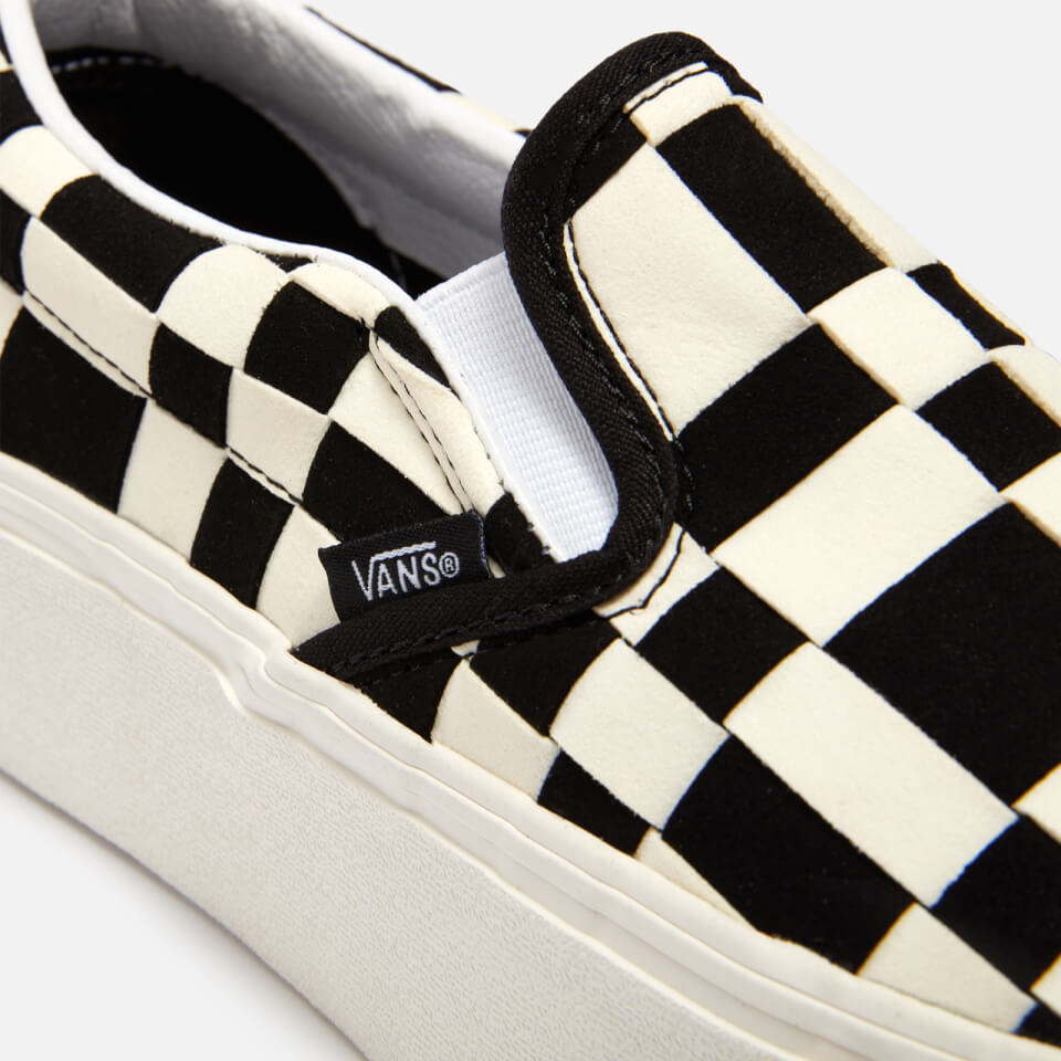 Vans Woven Check Stackform Faux Suede Trainers | Worldwide Delivery |  Allsole