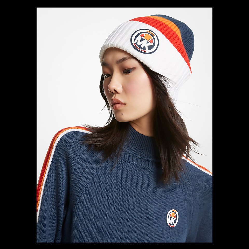 MK X ellesse Strickmütze Blau