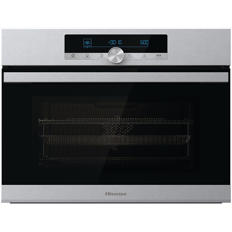Hisense BIM44321AX Built In Compact Electric Single Oven with Microwave Function - Stainless Steel