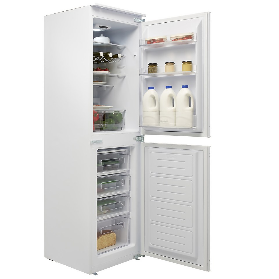 Hoover HOB50S518FK Wi-Fi Connected Integrated 50/50 Fridge Freezer with Sliding Door Fixing Kit - White