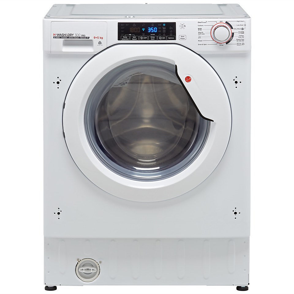 Hoover H-WASH&DRY 300 PRO HBDOS695TME Wi-Fi Connected Integrated 9Kg / 5Kg Washer Dryer with 1600 rpm - White