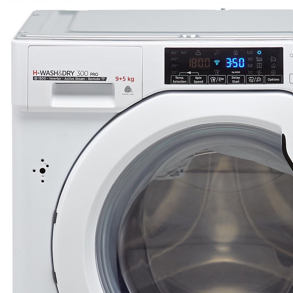 Hoover H-WASH&DRY 300 PRO HBDOS695TME Wi-Fi Connected Integrated 9Kg / 5Kg Washer Dryer with 1600 rpm - White