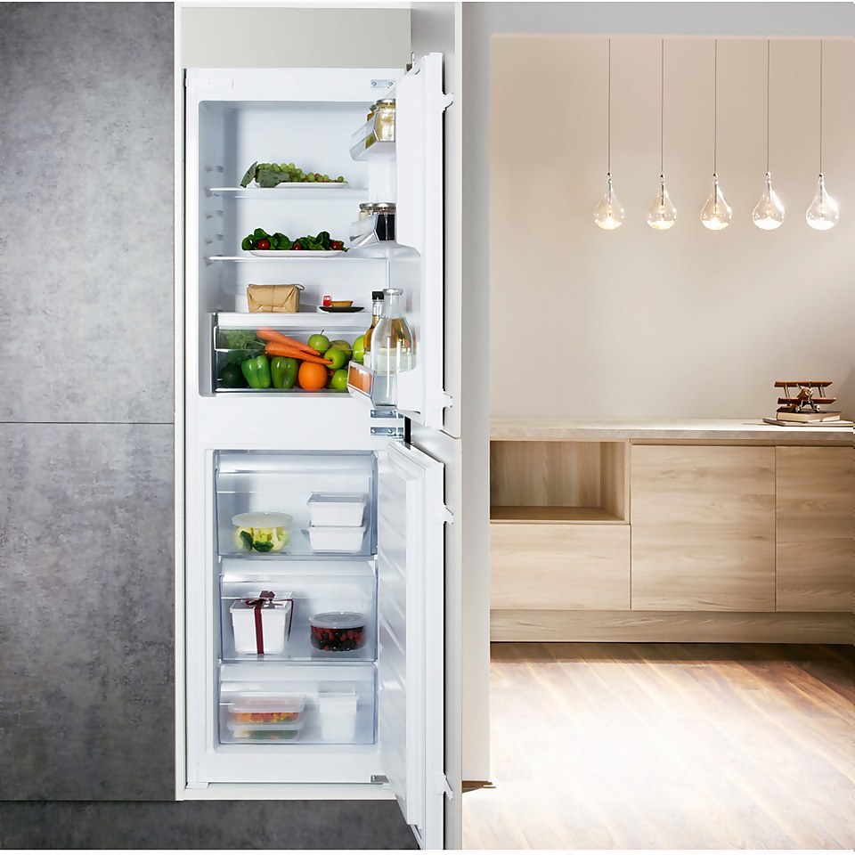 Hotpoint HMCB50501UK Integrated 50 50 Fridge Freezer With Sliding Door 