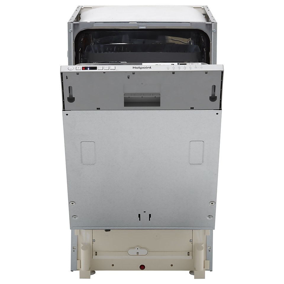 Hotpoint HSIC3M19CUKN Fully Integrated Slimline Dishwasher Silver Control Panel with Fixed