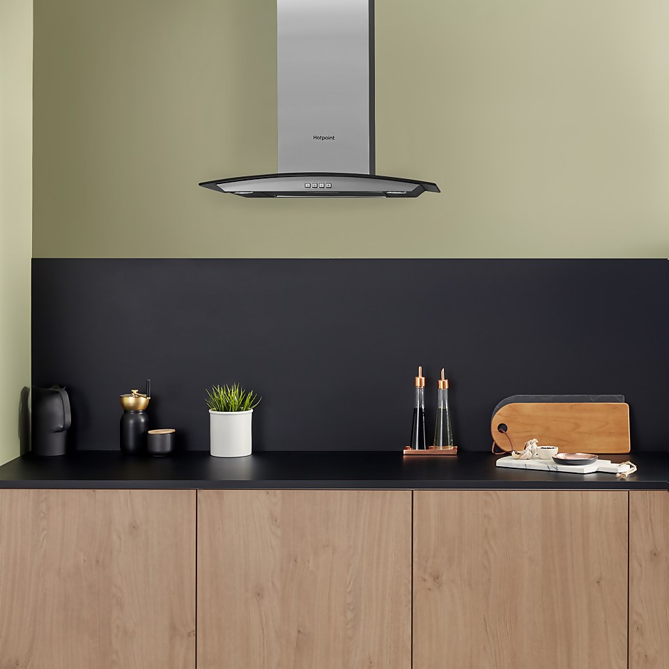 Hotpoint PHGC6.4FLMX 60cm Chimney Cooker Hood - Stainless Steel