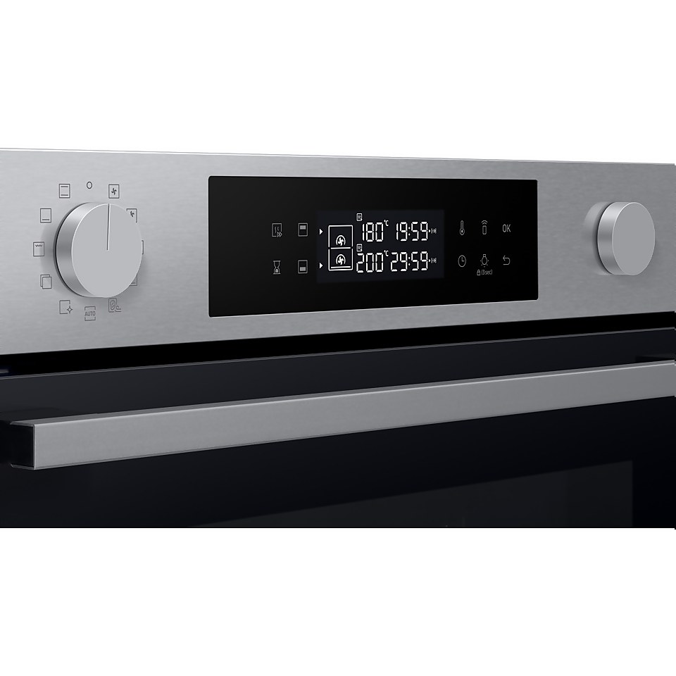 Samsung Series 4 Dual Cook NV7B44205AS Wi-Fi Connected Built In Electric Single Oven - Stainless Steel