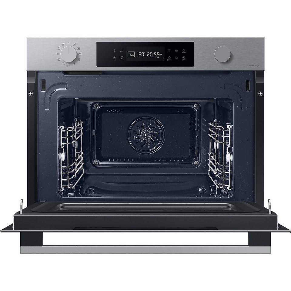 Samsung Series 4 NQ5B4553FBS Wi-Fi Connected Built In Compact Electric Single Oven with Microwave Function - Stainless Steel
