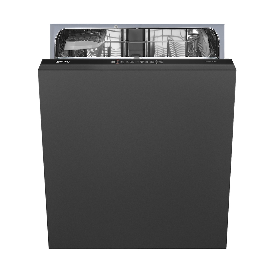 Smeg DIA211DS Fully Integrated Standard Dishwasher - Black Control Panel with Fixed Door Fixing Kit