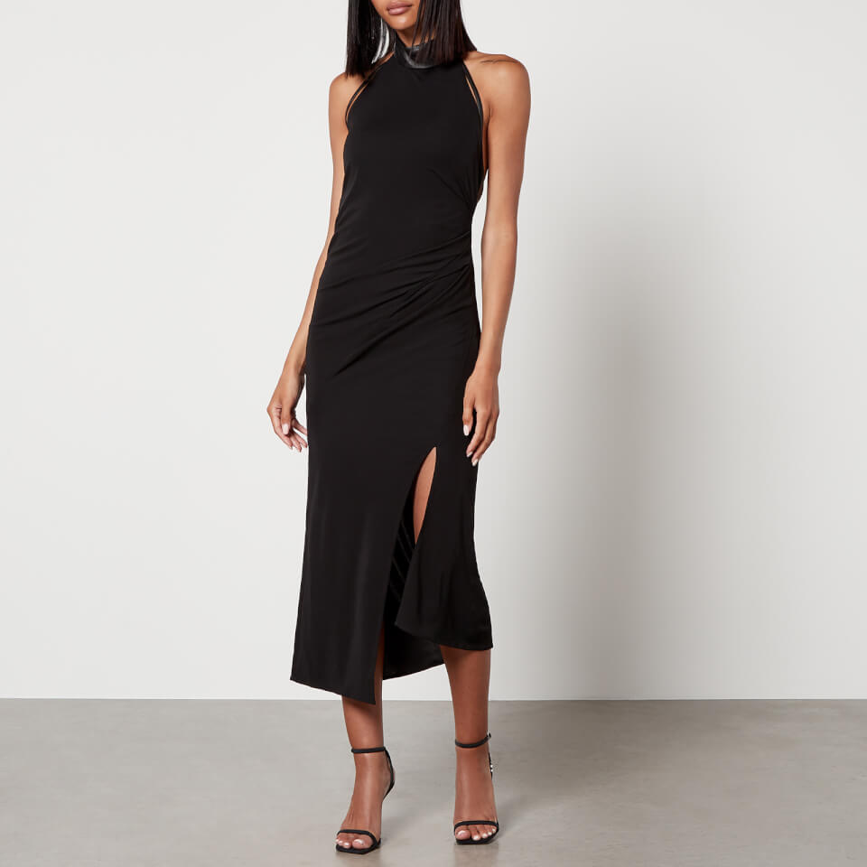 【2024年】高評価レビューアイテム特集 Helmut Coggles | XS - Dress Midi Stretch-Jersey Lang ワンピース