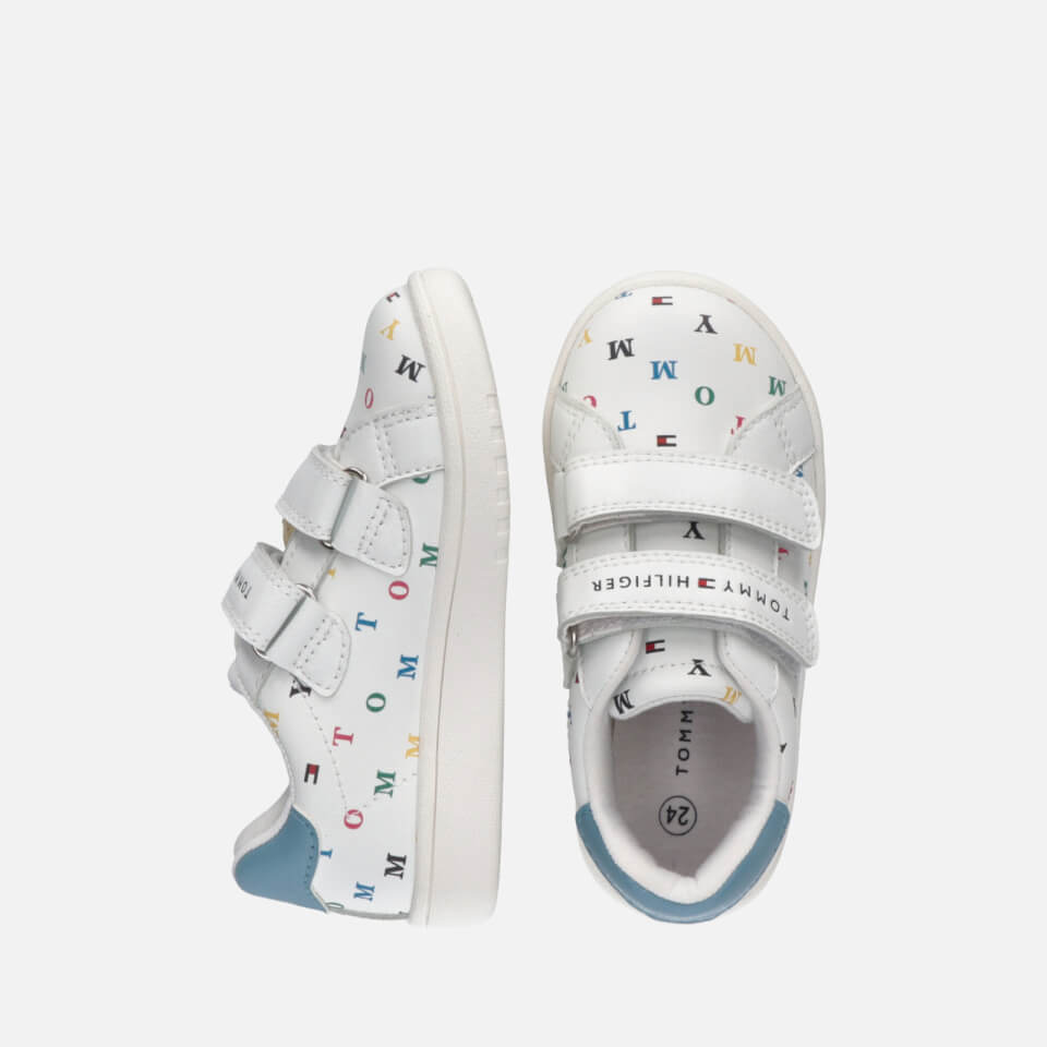Tommy Hilfiger Kids' Logo-Print Faux Leather Trainers