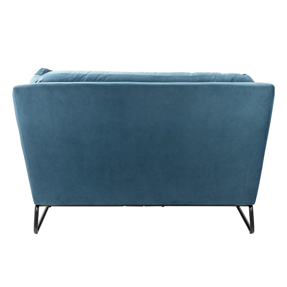 The Snuggler Button Chair - Aegean Blue