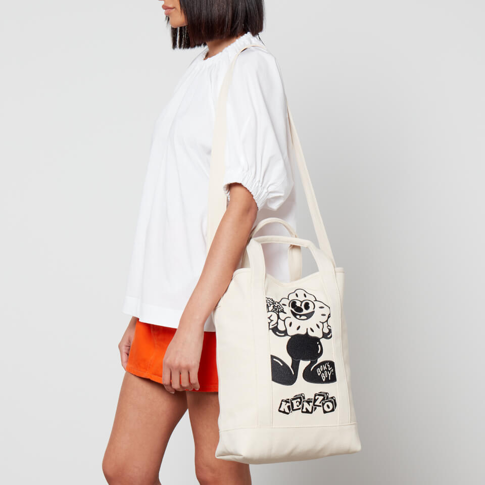 KENZO Appliquéd Cotton-Canvas Tote Bag