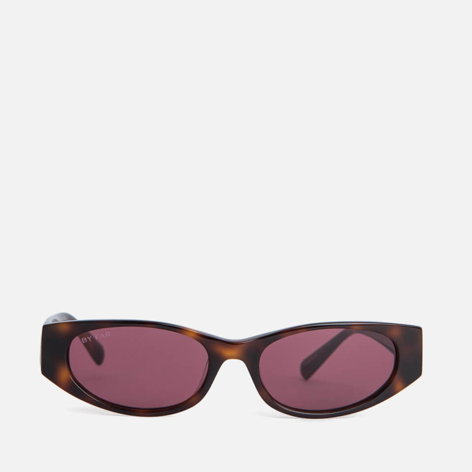 BY FAR Rodeo Havana Tortoiseshell Acetate Sunglasses