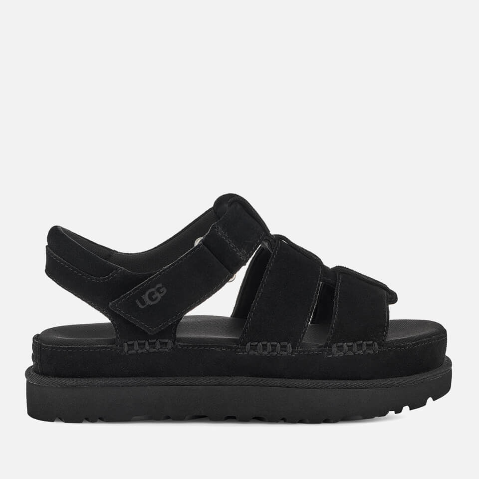 UGG Women's Goldenstar Strap Suede Flatform Sandals