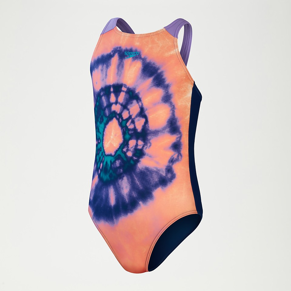 Girls' Pulseback Swimsuit Coral/Blue