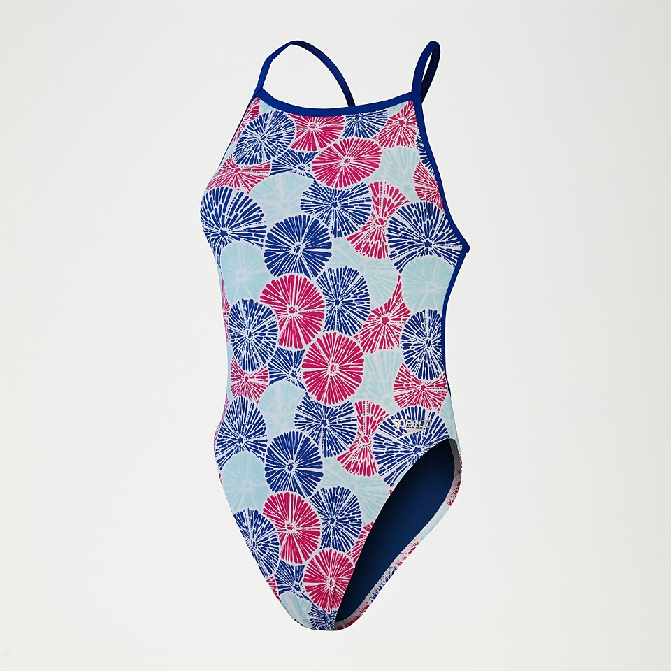 Women's Club Training Citrus Love Vback Swimsuit Blue/Pink
