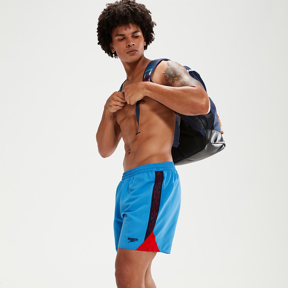 Men's Hyper Boom Splice 16" Swim Shorts Blue/Red