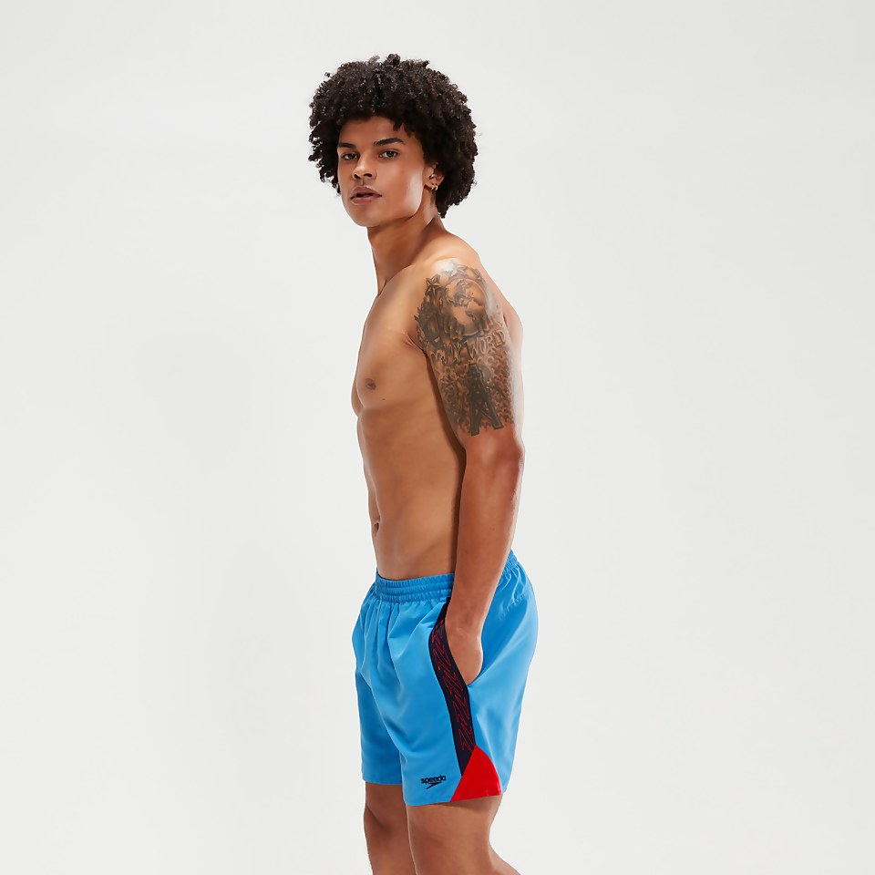 Men's Hyper Boom Splice 16" Swim Shorts Blue/Red