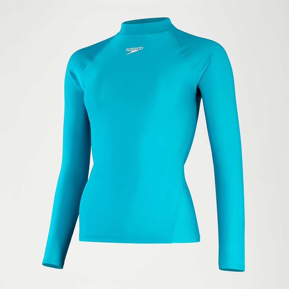 Langärmeliges Rash-Top für Damen Aqua