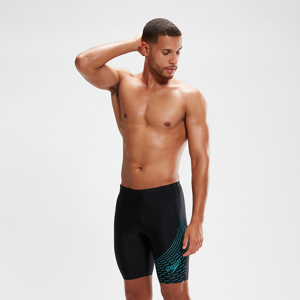 Men's Medley Logo Jammer Black/Aqua