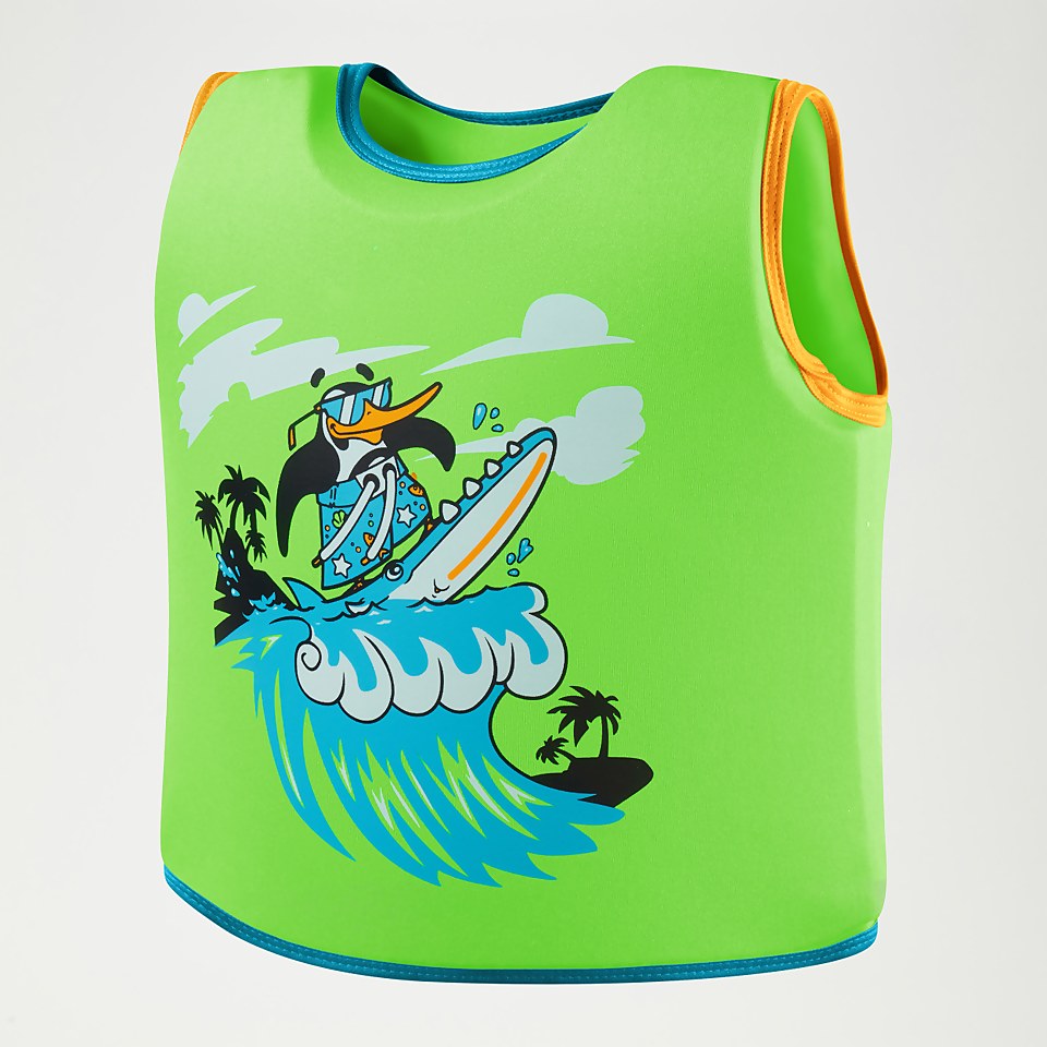 Gilet de flottaison Bébé Learn to Swim Chima le pingouin africain vert