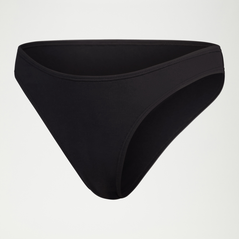 Women's FLU3NTE Solid Cheeky Scoop Bikini Bottom Black