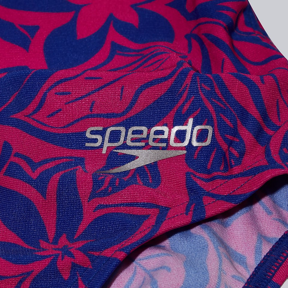 Women's Club Training Bondi Night Floral Tie Back Swimsuit Blue/Pink