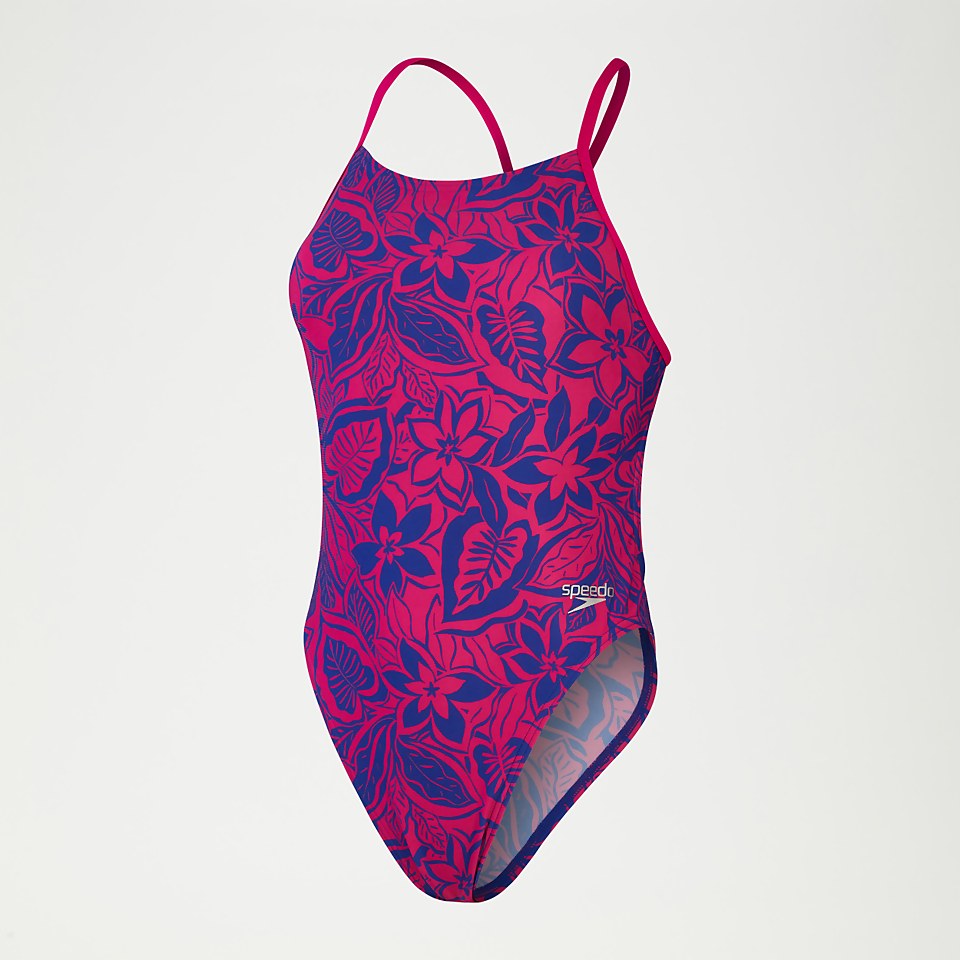 Women's Club Training Bondi Night Floral Tie Back Swimsuit Blue/Pink