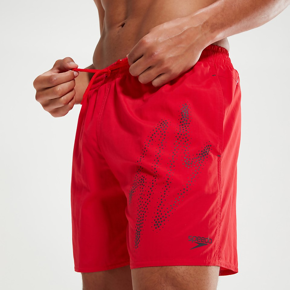 Hyper Boom Logo 40 cm Schwimmshorts für Herren Rot/Grau