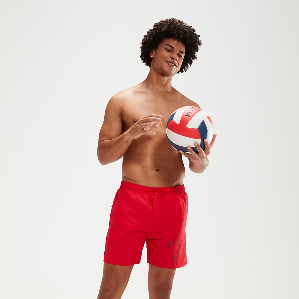 Hyper Boom Logo 40 cm Schwimmshorts für Herren Rot/Grau