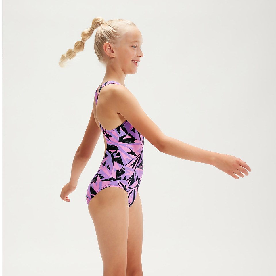 Maillot de bain Fille HyperBoom Medalist bleu marine/lilas