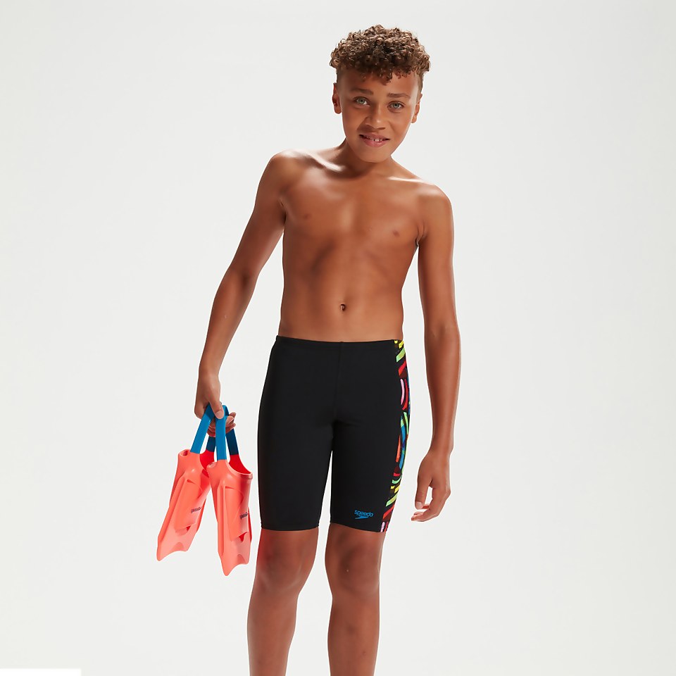 Boys' Panel Jammer Black/Orange