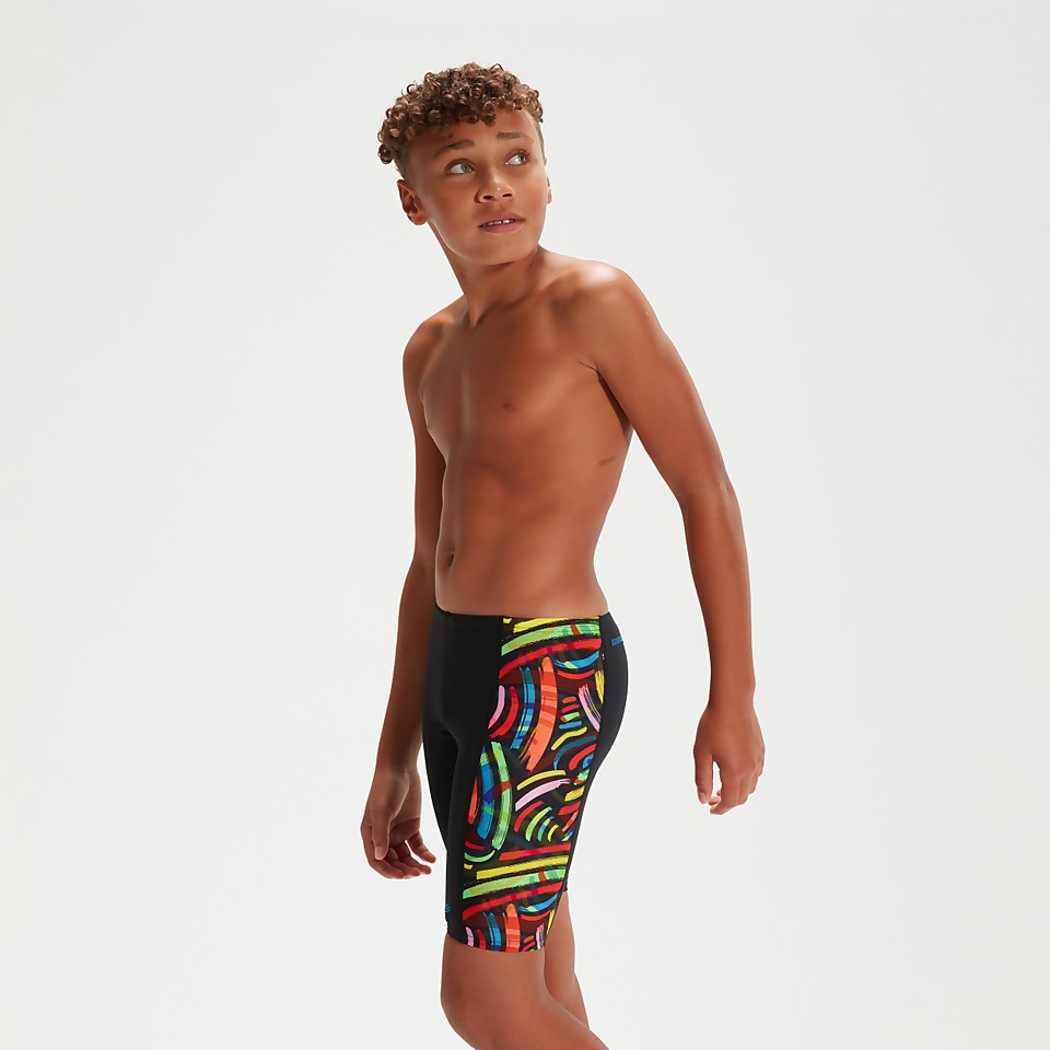Boys' Panel Jammer Black/Orange