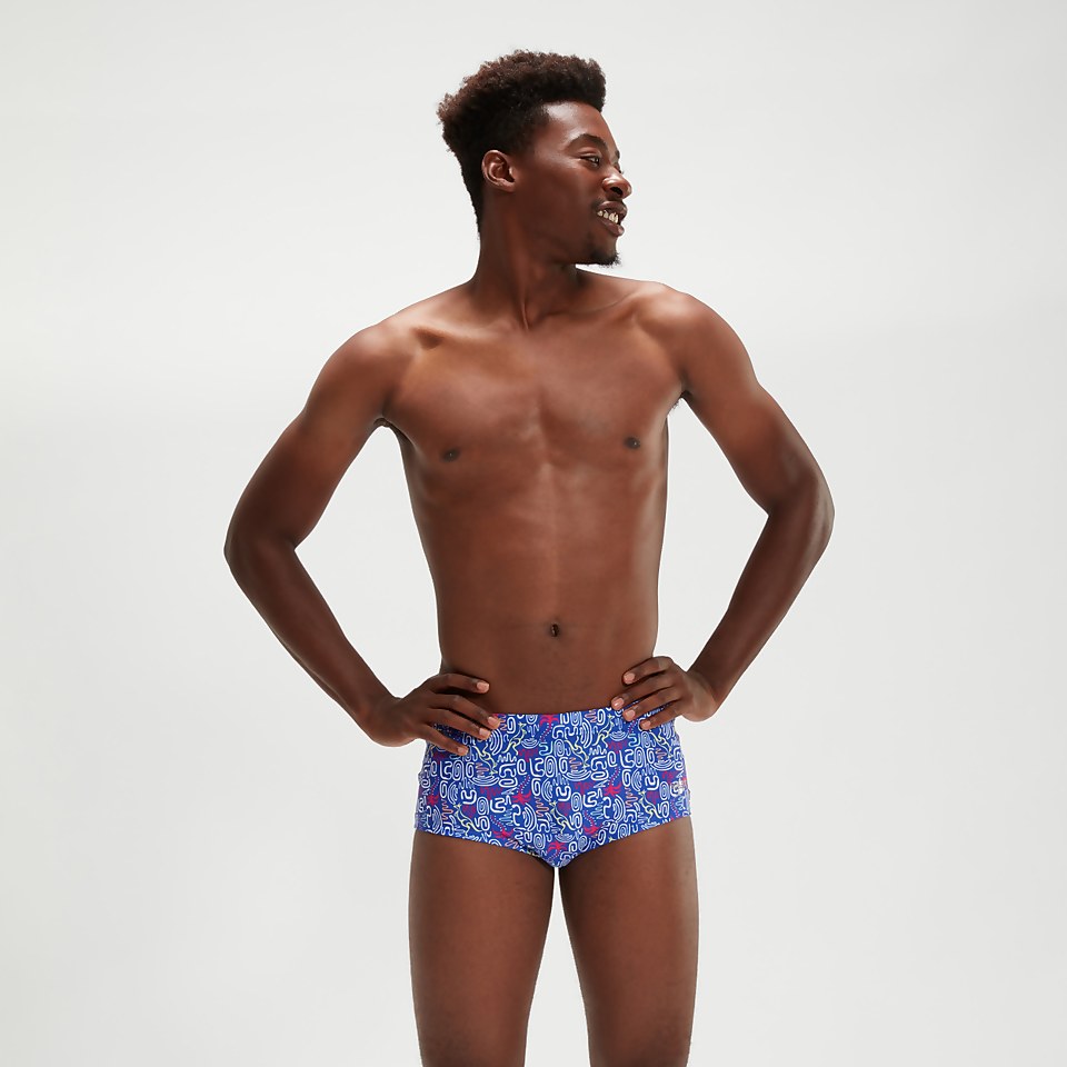 17 cm Club Training Jump Around Badehose für Herren Blau/Pink