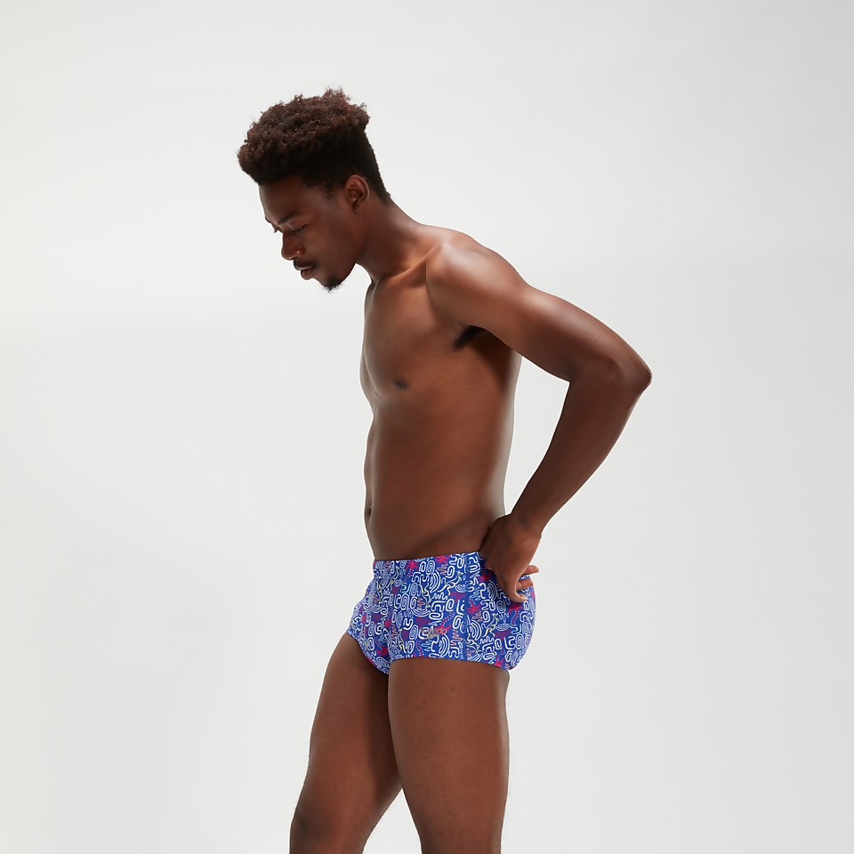 17 cm Club Training Jump Around Badehose für Herren Blau/Pink