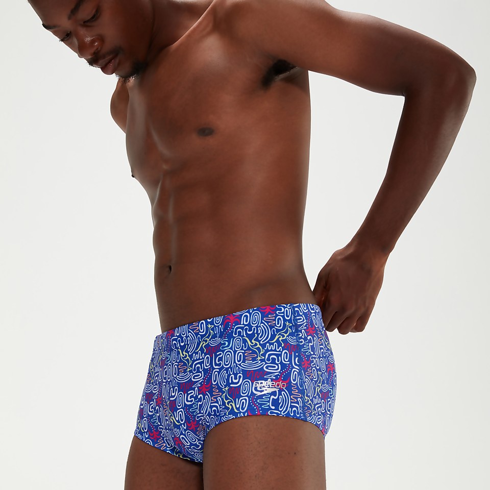 17 cm Club Training Jump Around Badehose für Herren Blau/Pink
