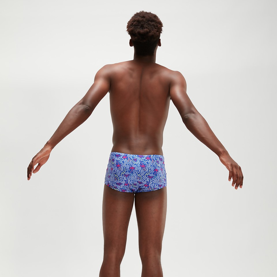 17 cm Club Training Jump Around Badehose für Herren Blau/Pink