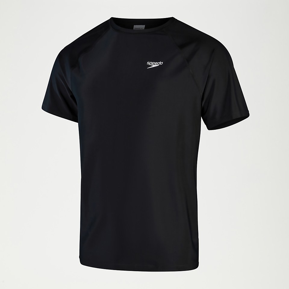 Men's Essential Short Sleeve Swim Top Black