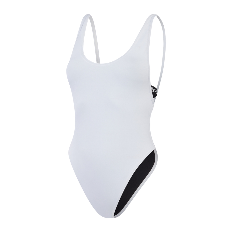 Women's FLU3NTE Solid Logo One Piece White