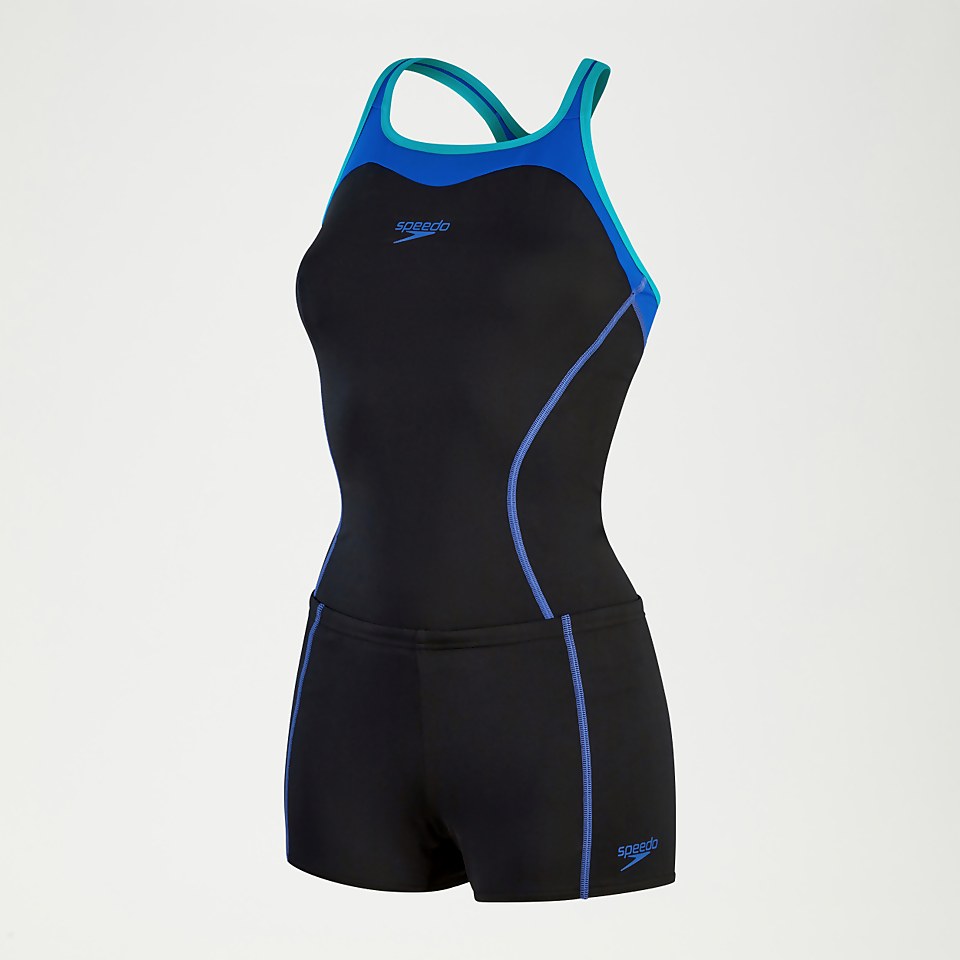 Women's Panel Tankini Black/Blue