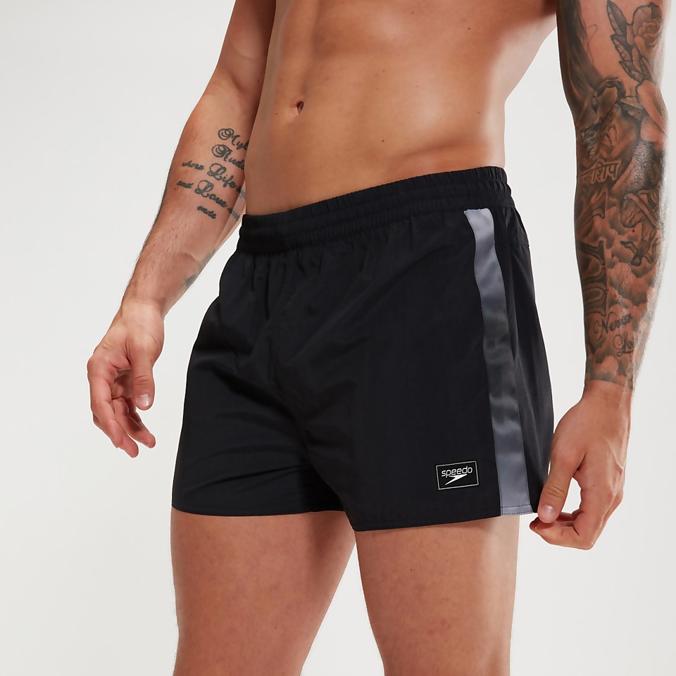 Men's Retro 13" Swim Shorts Black/White