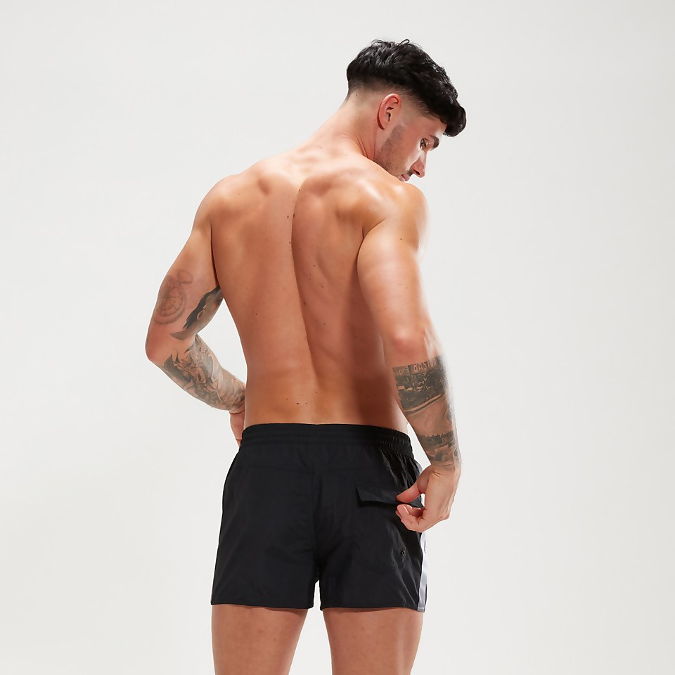 Men's Retro 13" Swim Shorts Black/White