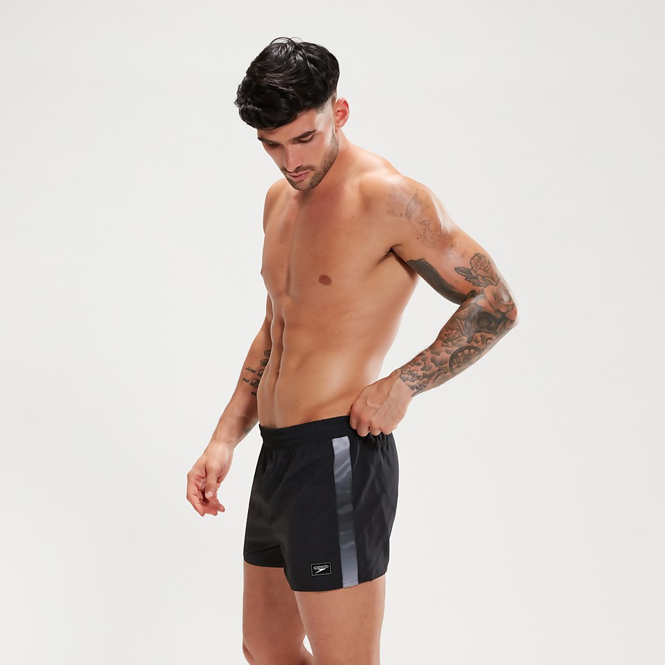 Men's Retro 13" Swim Shorts Black/White