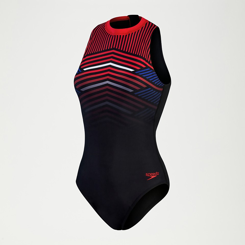 Combinaison Femme Hydrasuit imprimée noir/rouge