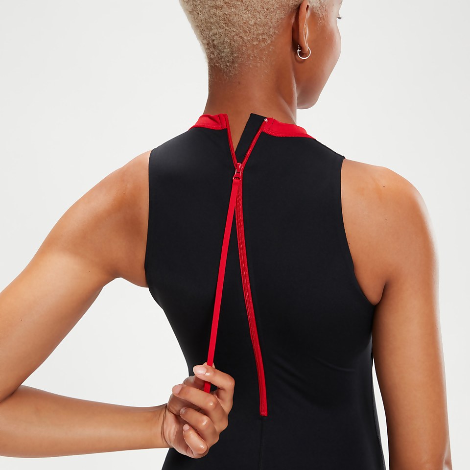 Combinaison Femme Hydrasuit imprimée noir/rouge